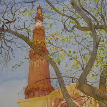 "Kutub minar 2" başlıklı Tablo Bhargavkumar Kulkarni tarafından, Orijinal sanat, Suluboya