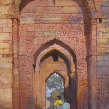 Peinture intitulée "Royal Heritage, Del…" par Bhargavkumar Kulkarni, Œuvre d'art originale, Aquarelle