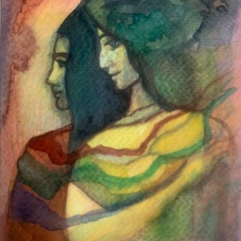 Malerei mit dem Titel "Meanderings" von Bharti Sharma Nautiyal, Original-Kunstwerk, Aquarell