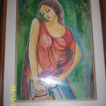 Painting titled "Nayika" by Bharti Sh., Original Artwork