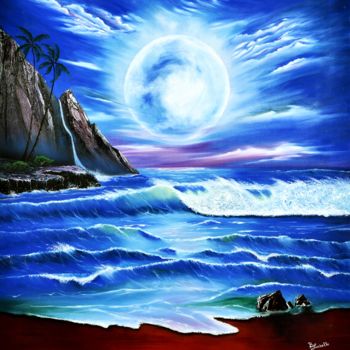 Malerei mit dem Titel "magic-seascape.jpg" von Biagio Licchello, Original-Kunstwerk, Öl