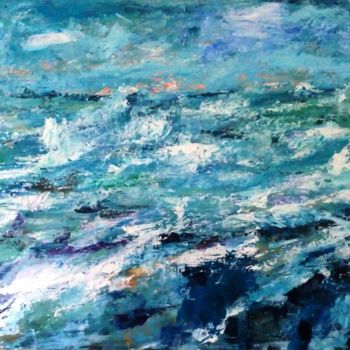 Painting titled "tempête" by Bianca De Vos, Original Artwork, Acrylic