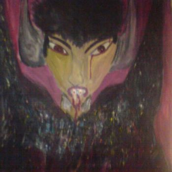 Schilderij getiteld "Dracula" door Bianca Pirlog, Origineel Kunstwerk, Olie