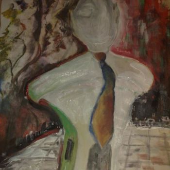 Pittura intitolato "faceless" da Bianca Pirlog, Opera d'arte originale, Olio
