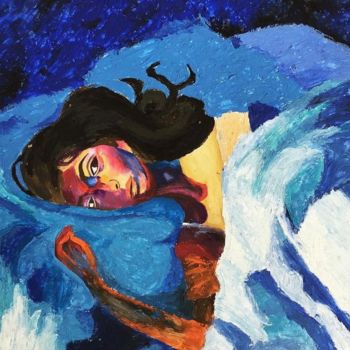 Malerei mit dem Titel "Melodrama" von Bianca Cotea, Original-Kunstwerk, Öl