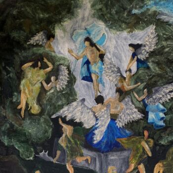 Pittura intitolato "MyLove" da Bianca Cotea, Opera d'arte originale, Fibra tessile