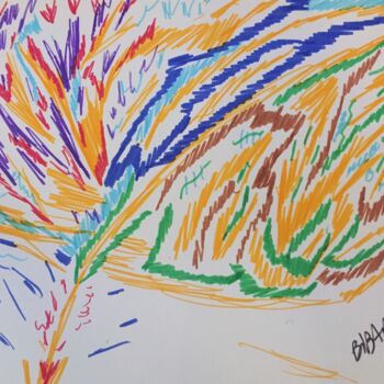 Dessin intitulée "Poumons" par Bibara, Œuvre d'art originale, Crayon