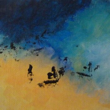 Pittura intitolato "paysage 3" da Brigitte Bibard-Guillon, Opera d'arte originale, Acrilico