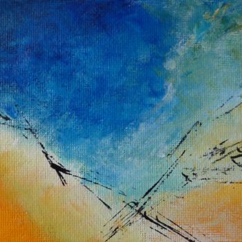 Painting titled "paysage 9" by Brigitte Bibard-Guillon, Original Artwork, Acrylic