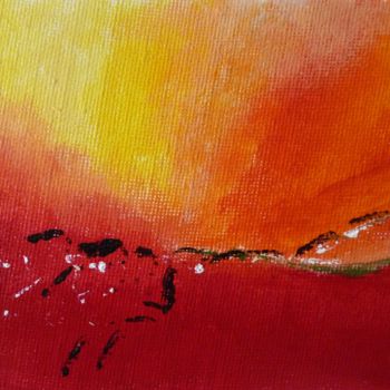 Painting titled "paysage 5" by Brigitte Bibard-Guillon, Original Artwork, Acrylic