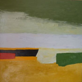 Malarstwo zatytułowany „Paysage 2010” autorstwa Brigitte Bibard-Guillon, Oryginalna praca, Olej Zamontowany na Drewniana ram…