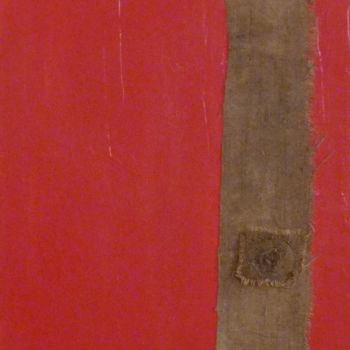 Malarstwo zatytułowany „Composition en rouge” autorstwa Brigitte Bibard-Guillon, Oryginalna praca, Akryl