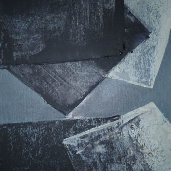 Schilderij getiteld "composition en noir…" door Brigitte Bibard-Guillon, Origineel Kunstwerk, Acryl