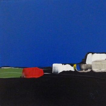 제목이 "carré bleu 3"인 미술작품 Brigitte Bibard-Guillon로, 원작, 아크릴