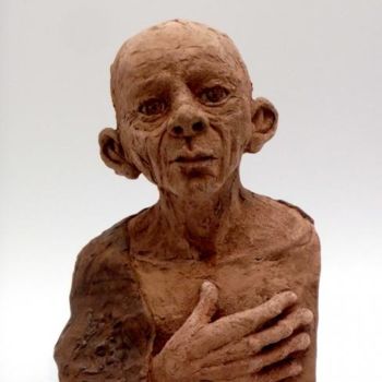 Sculpture intitulée "l'homme sage" par Bibi Blanchet, Œuvre d'art originale