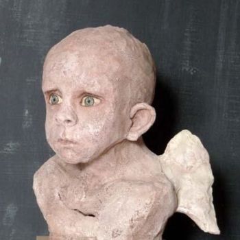 Sculpture intitulée "un ange passe" par Bibi Blanchet, Œuvre d'art originale