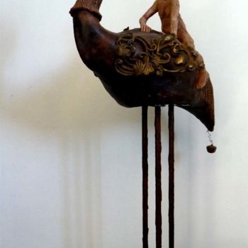 Sculpture intitulée "les deux Moizailes" par Bibi Blanchet, Œuvre d'art originale, Techniques mixtes