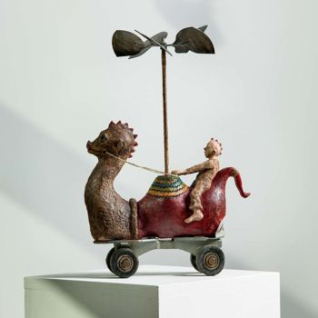 "balade-au-vent" başlıklı Heykel Bibi Blanchet tarafından, Orijinal sanat, Terracotta