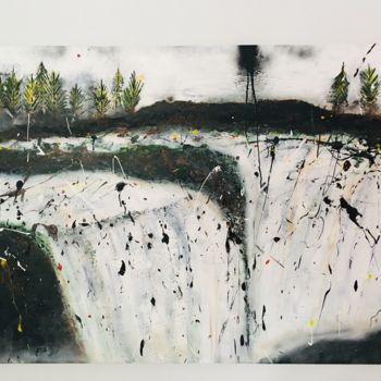 Peinture intitulée "Les chutes du print…" par Laurie Tremblay, Œuvre d'art originale, Acrylique