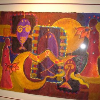 Painting titled "symboles02" by Miel, Original Artwork