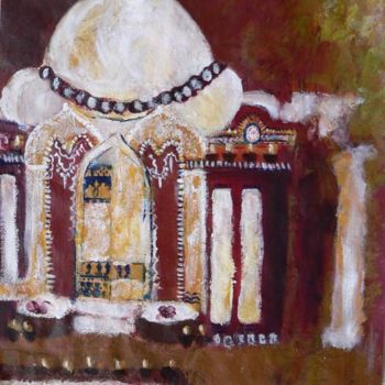 Pittura intitolato "temple indou" da Miel, Opera d'arte originale