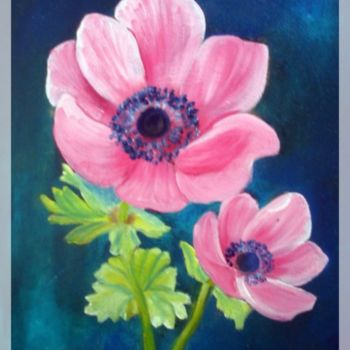 Painting titled "anemones" by B Arfaoui, Original Artwork, Other