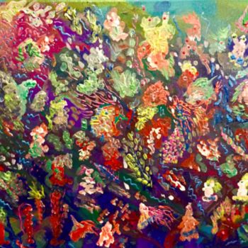 Painting titled "Coral Fantasies" by Behzad Masoumi, Original Artwork, Acrylic