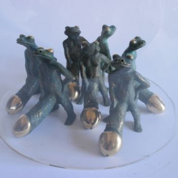 Skulptur mit dem Titel "7 Brave" von Zigmunds Bielis, Original-Kunstwerk, Metalle