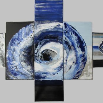 Pintura intitulada "oeil-cyclone.jpg" por Veronique Chupin, Obras de arte originais, Acrílico