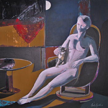 Pintura intitulada "Interno notte -acri…" por Paolo Bigelli, Obras de arte originais, Acrílico