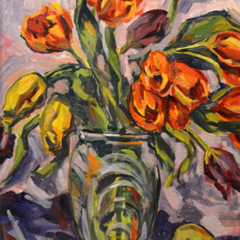 Painting titled "spring" by Nataliya Novozhilova, Original Artwork, Oil