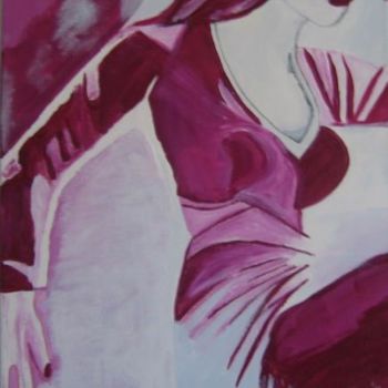Malerei mit dem Titel "Lady in red" von Elsbeth Regenbrecht, Original-Kunstwerk