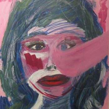 Painting titled "rosa Schal" by Elsbeth Regenbrecht, Original Artwork