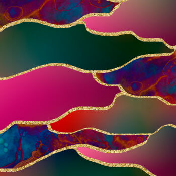 Digital Arts titled "Geometric Colourful…" by Bilge Paksoylu, Original Artwork, Digital Painting
