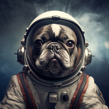 Digital Arts titled "Astronaut 3" by Bilge Paksoylu, Original Artwork, AI generated image
