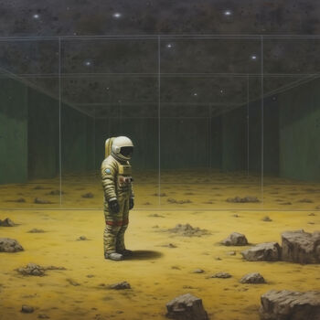 Arts numériques intitulée "Astronaut 6" par Bilge Paksoylu, Œuvre d'art originale, Image générée par l'IA