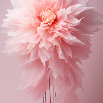 Arts numériques intitulée "Delicate Floral 3" par Bilge Paksoylu, Œuvre d'art originale, Image générée par l'IA