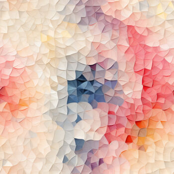 数字艺术 标题为“Colourful Geometry” 由Bilge Paksoylu, 原创艺术品, AI生成的图像