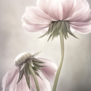 Arts numériques intitulée "Flower Friends 2" par Bilge Paksoylu, Œuvre d'art originale, Image générée par l'IA