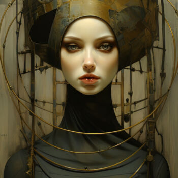 Arte digital titulada "Robotic Woman 2" por Bilge Paksoylu, Obra de arte original, Imagen generada por IA