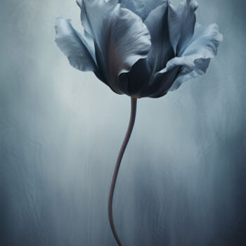 Arts numériques intitulée "Black Flowers 2" par Bilge Paksoylu, Œuvre d'art originale, Image générée par l'IA