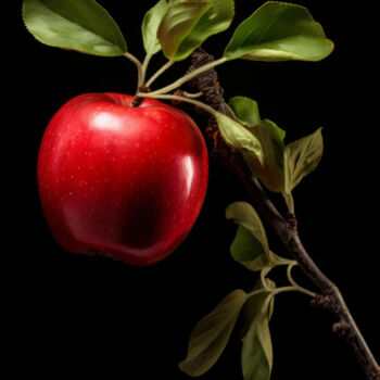 Arts numériques intitulée "Apple" par Bilge Paksoylu, Œuvre d'art originale, Image générée par l'IA