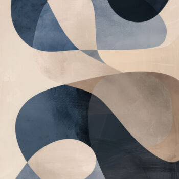 Arts numériques intitulée "Abstract Geometric 2" par Bilge Paksoylu, Œuvre d'art originale, Image générée par l'IA