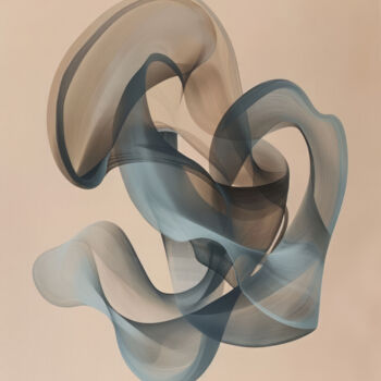 Arts numériques intitulée "Abstract Geometric 5" par Bilge Paksoylu, Œuvre d'art originale, Image générée par l'IA