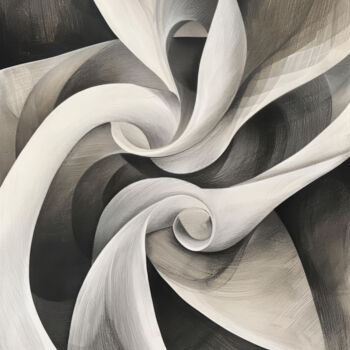 Grafika cyfrowa / sztuka generowana cyfrowo zatytułowany „Abstract geometric 7” autorstwa Bilge Paksoylu, Oryginalna praca,…