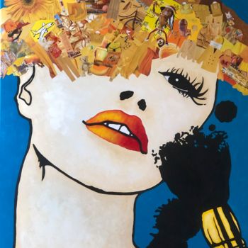 Painting titled "Mulheres Consumistas" by Fabiani Curvelo, Original Artwork, Collages