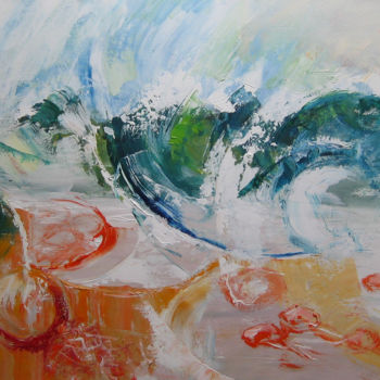 Painting titled "'Edge of the Sea 10'" by Bill Mcarthur, Original Artwork, Acrylic Mounted on Wood Stretcher frame