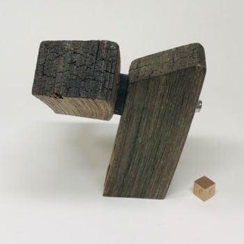 雕塑 标题为“Tilted” 由Bill Enck, 原创艺术品, 木