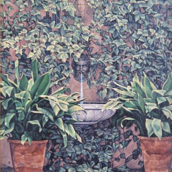 Malerei mit dem Titel ""Fountain of Life"" von Billie Joyce Fell, Original-Kunstwerk