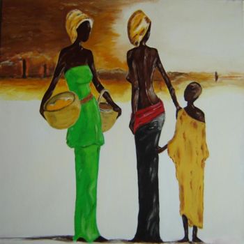 Pintura titulada "Africa My Love" por Majuly, Obra de arte original
